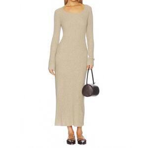 NEW GUEST IN RESIDENCE wide rib dress in taupe